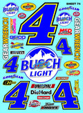 Clear Vinyl Sticker Variety Sheet 74-1/10th - 1/8th Scale Large 6.8" x 9.2"h Vinyl R/C Model Decal Sticker Sheet Radio Control Lexan Body