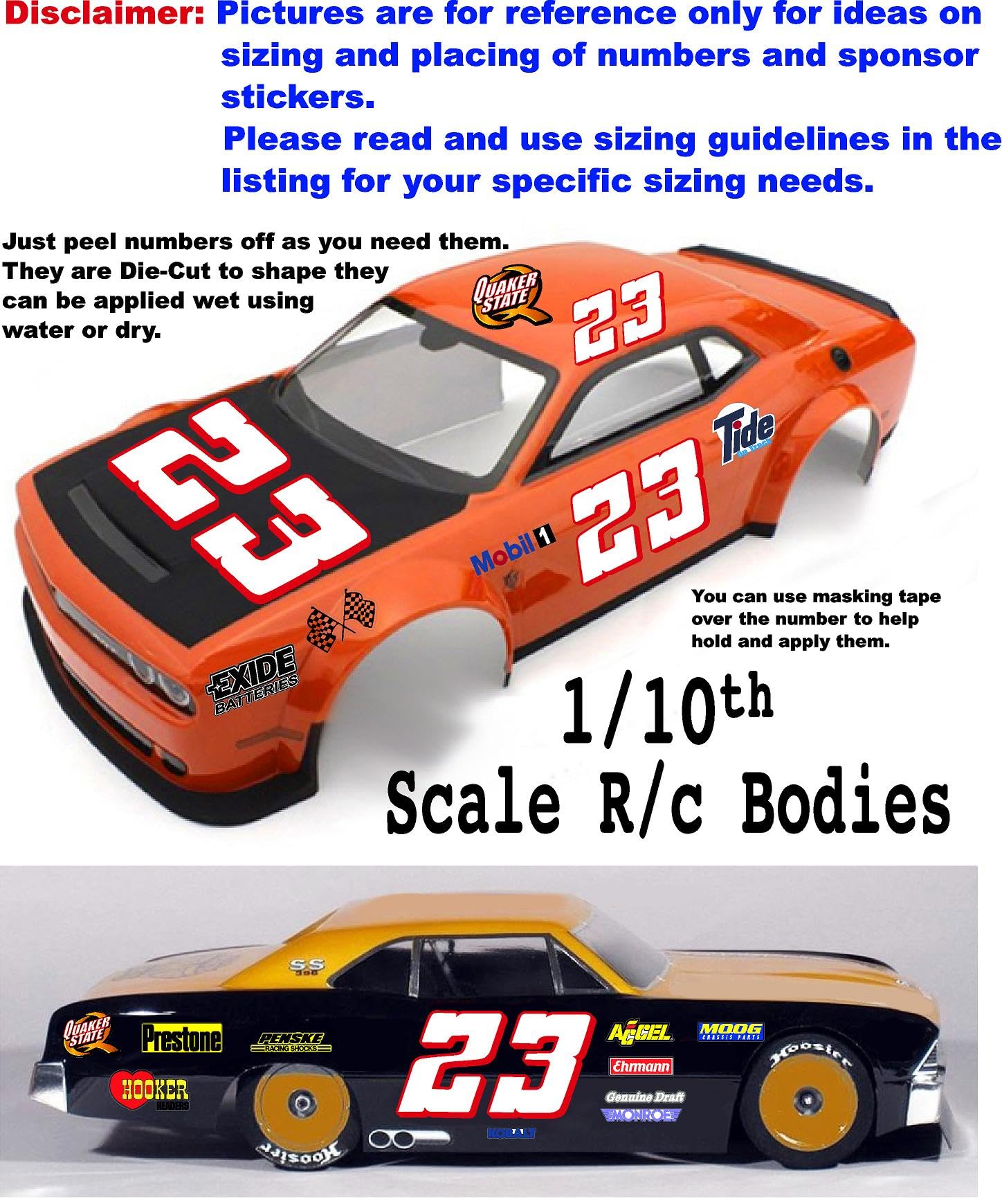 Vinyl Racing Number Decal Sheet #7's White w/Red Outline & Shadow. Die-Cut to Shape 1/8-1/10-1/12 White Vinyl R/C Model Sticker Sheet Radio Control Lexan Body - Decorate Your R/c Cars, Boats, Trucks