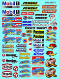 Clear Vinyl Sticker Variety Sheet 41-1/12 to 1/10th Scale R/C Model Decal Sticker Sheet Radio Control Lexan Body