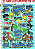 Clear Vinyl R/C Racing Sponsor Sticker Gang Sheet 53-1/24 � 1/16th Scale Model Decal Sticker Sheet Radio Control Lexan Body � Die-Cut to Shape - Peel & Stick � Water Slide