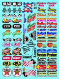 Generic Holley - Hooker Sticker Gang Sheet 26-1/10 Scale White Vinyl R/C Model Decal Sticker Sheet Radio Control Lexan Body-Decorate Your R/c Cars, Boats, Trucks Along with Any Other Scale Model Kit.