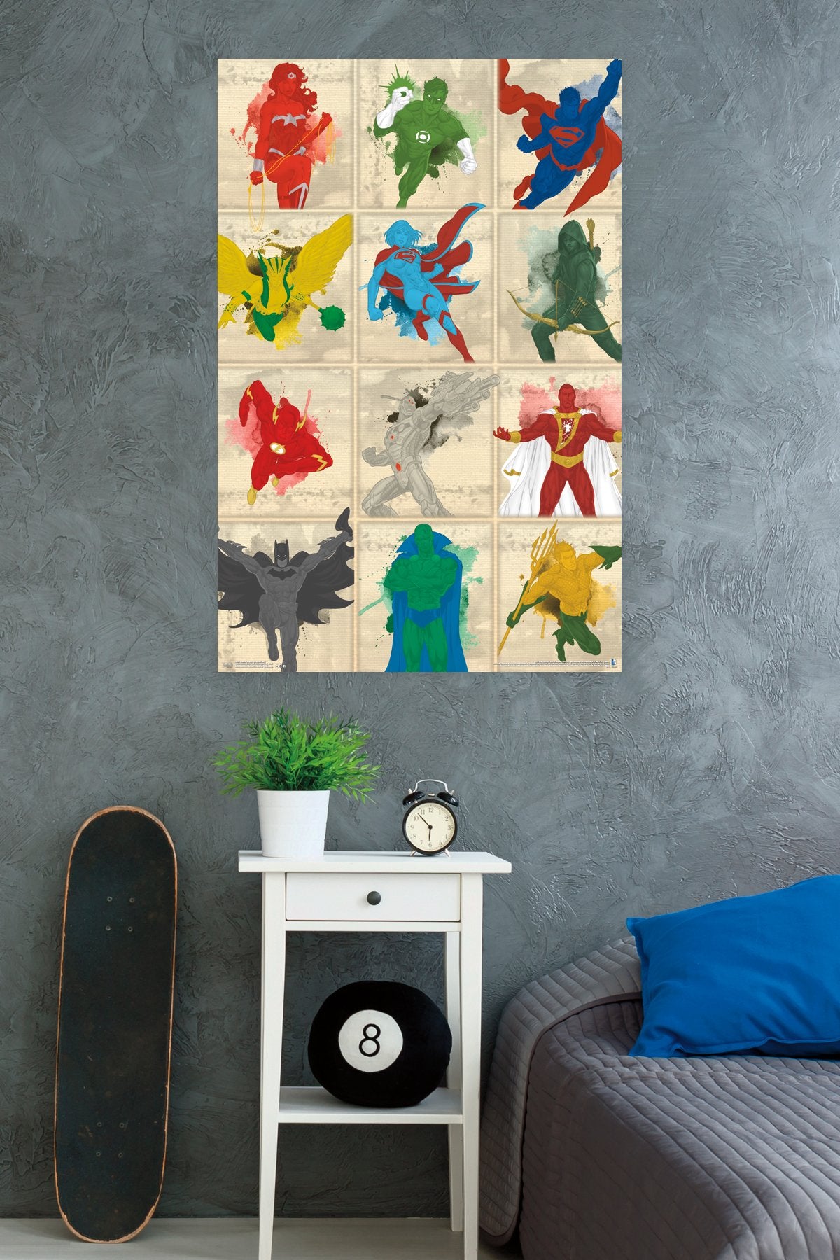 Trends International Justice League Simplistic Grid Wall Poster 22.375" x 34"