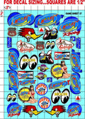 Clear Matte Vinyl Sticker Variety Sheet 37 Variety - 1/12 to 1/10th Scale R/C Model Decal Sticker Sheet Radio Control Lexan Body