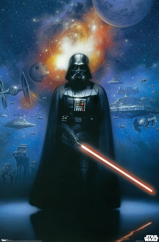 Trends International Star Wars: Saga - Vader in Space Wall Poster, 22.375" x 34", Premium Unframed Version
