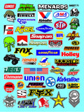 Clear Vinyl Sticker Variety Sheet 71-1/12 to 1/10th Scale R/C Model Decal Sticker Sheet Radio Control Lexan Body