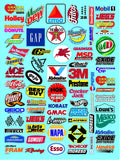 Generic AMP - FRAM Sticker Gang Sheet 28-1/10 Scale White Vinyl R/C Model Decal Sticker Sheet Radio Control Lexan Body - Decorate Your R/c Cars, Boats, Trucks Along with Any Other Scale Model Kit.