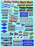 Gang Sheet 2-Slant Holly 1/10 Scale White Vinyl R/C Model Decal Sticker Sheet Radio Control Lexan Body - Decorate Your R/c Cars, Boats, Trucks