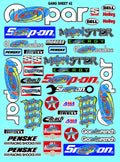Clear Matte Vinyl Sticker Variety Sheet 42 Variety - 1/12 to 1/10th Scale R/C Model Decal Sticker Sheet Radio Control Lexan Body