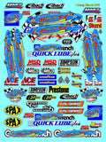 White Vinyl R/C Racing Sponsor Sticker Gang Sheet 19-1/8th � 1/10th Scale Model Decal Sticker Sheet R/C Lexan Body - Decorate Your R/c Cars, Boats, Truck Model � Die-Cut to Shape - Peel & Stick