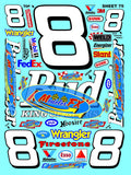White Vinyl Sheet 75 R/C Racing Sponsor Sticker Gang Sheet Wrench -1/4-1/5 � 1/6th Scale Model Decal Sticker Sheet Radio Control Lexan Body � Die-Cut to Shape - Peel & Stick � Water Slide - Car