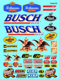 Clear Vinyl R/C Racing Sponsor Sticker Gang Sheet 60-1/8th � 1/10th Scale Model Decal Sticker Sheet R/C Lexan Body - Decorate Your R/c Cars, Boats, Truck Model � Die-Cut to Shape - Peel & Stick