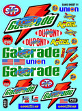 White Vinyl R/C Racing Sponsor Sticker Gang Sheet 51-1/8th � 1/10th Scale Model Decal Sticker Sheet R/C Lexan Body - Decorate Your R/c Cars, Boats, Truck Model � Die-Cut to Shape - Peel & Stick