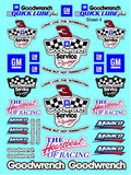 HURTZ -1/10 Scale White Vinyl R/C Model Decal Sticker Sheet Radio Control Lexan Body - Decorate Your R/c Cars, Boats, Trucks