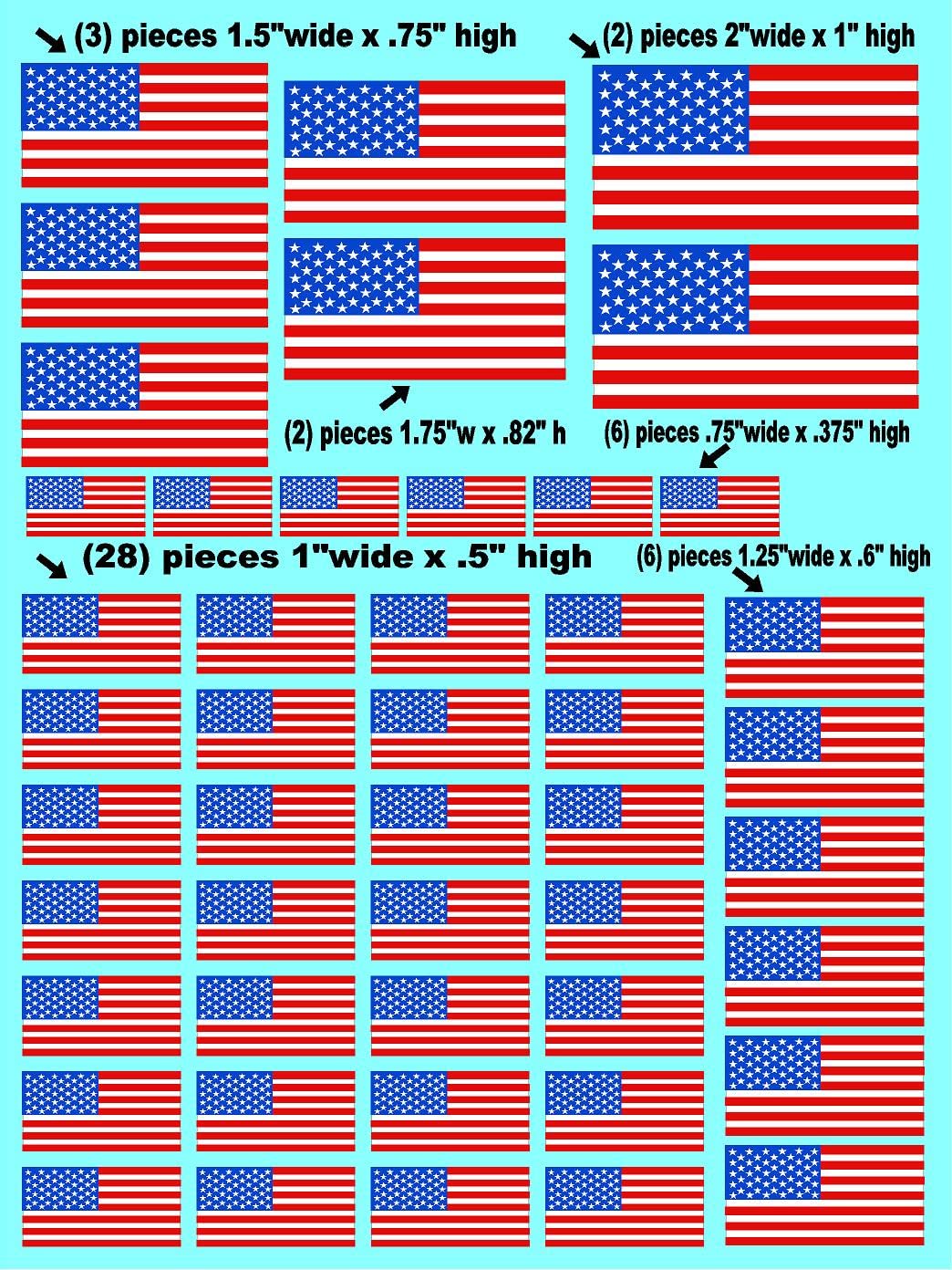White Vinyl R/C Racing Sponsor Sticker Gang Sheet 5a -1/4-1/5 � 1/6th Scale Model Decal Sticker Sheet Radio Control Lexan Body � Die-Cut to Shape - Peel & Stick � Water Slide - Flags