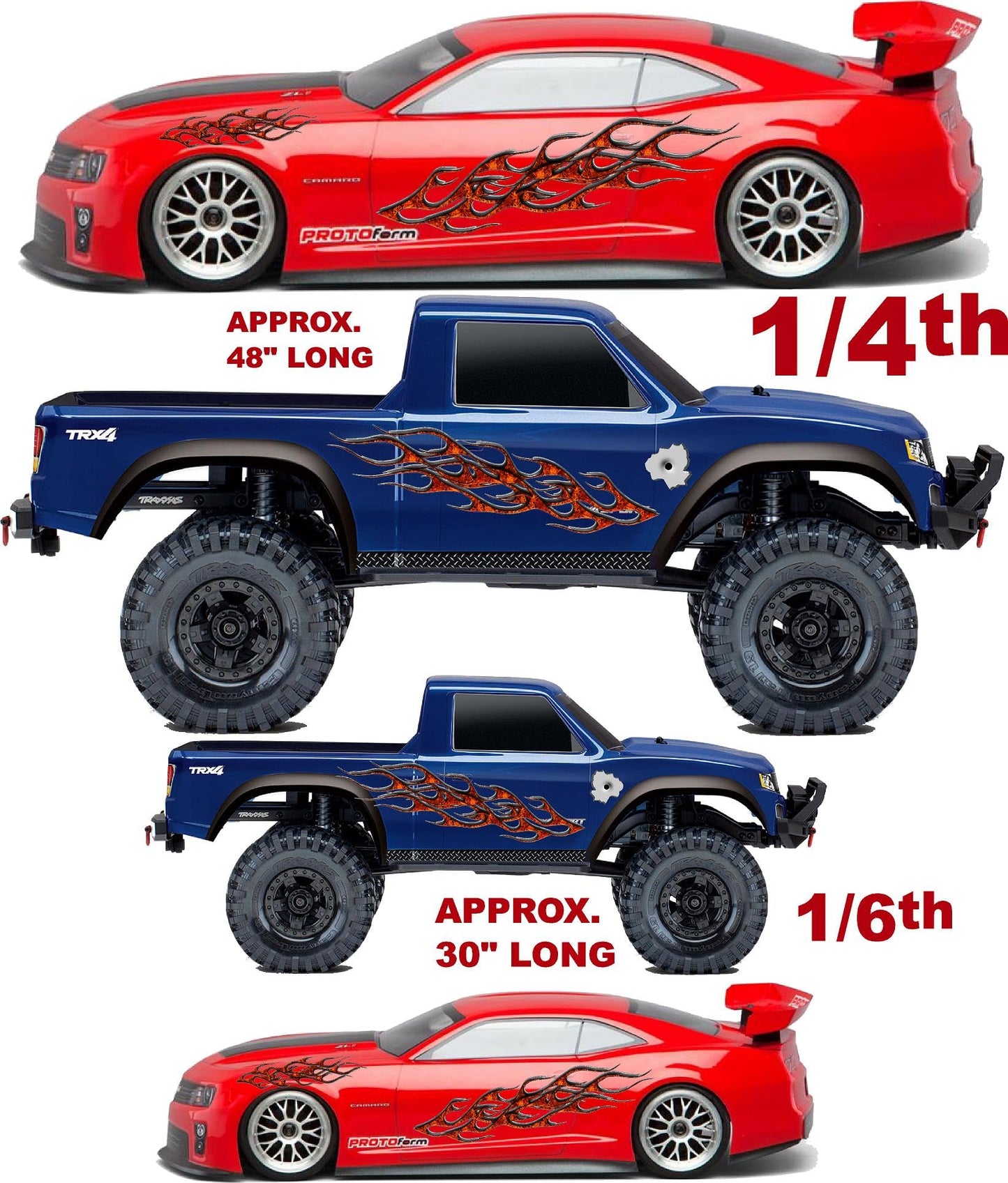 Clear Sheet Twisted Flames A1 Vinyl R/C Racing Sponsor Sticker Gang Sheet-1/4-1/5-1/6th Scale Decal Sticker Radio Control Lexan Body�Die-Cut to Shape-Peel & Stick�Water Slide