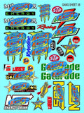 Racing Sponsor Sticker Gang Sheet 58-1/16-1/12-1/10th Scale White Vinyl R/C Model Decal Sticker Sheet Radio Control Lexan Body - Decorate Your R/c Cars, Boats, Trucks Other Scale Model Kit.