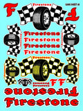 Clear Vinyl R/C Racing Sponsor Sticker Gang Sheet 48-1/4-1/5 � 1/6th Scale Model Decal Sticker Sheet Radio Control Lexan Body � Die-Cut to Shape - Peel & Stick � Water Slide - Gifts