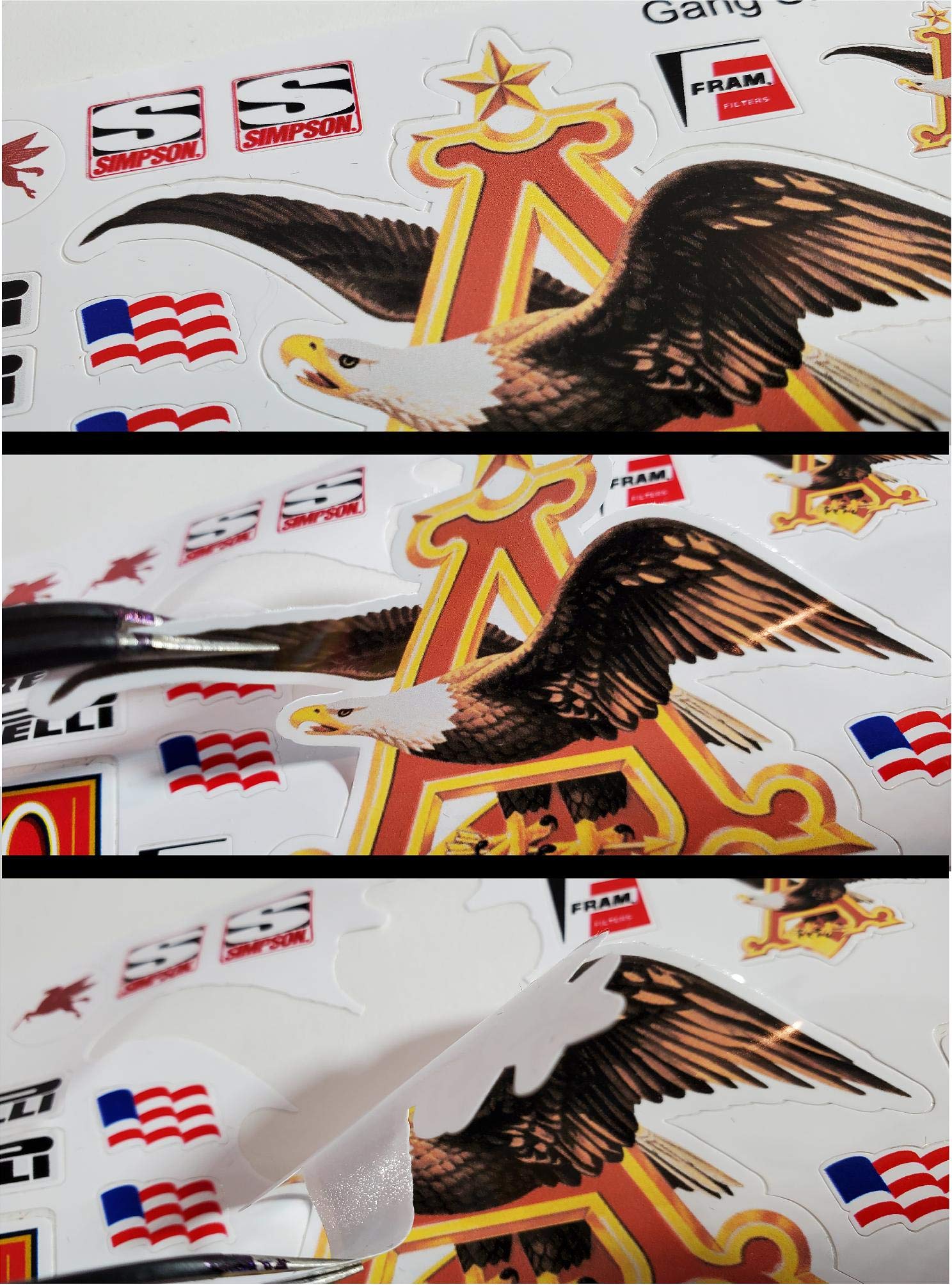 Camel - ESSO Sticker Gang Sheet 25-1/10 Scale White Vinyl R/C Model Decal Sticker Sheet Radio Control Lexan Body - Decorate Your R/c Cars, Boats, Trucks Along with Any Other Scale Model Kit.