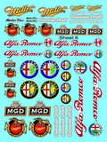 Clear Vinyl R/C Racing Sponsor Sticker Gang Sheet 6-1/8th � 1/10th Scale Model Decal Sticker Sheet R/C Lexan Body - Decorate Your R/c Cars, Boats, Truck Model � Die-Cut to Shape - Peel & Stick