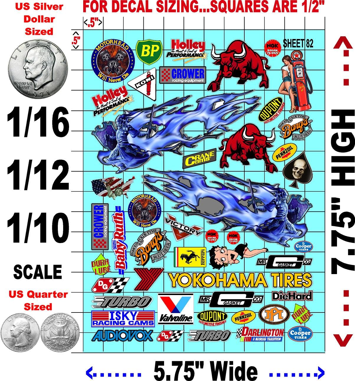 Racing Sponsor Lexan Body Car Racing - Sticker Gang Sheet 82 - White Vinyl 1/12 to 1/10 Scale White Vinyl R/C Model Decal Sticker Sheet Radio Control Lexan Body Decoration