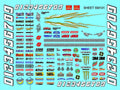 Clear Vinyl Sticker Sheet SM101-R/C Model Decal-1/18th - 1/12th-1/10th Scale DIE-Cut-Peel Radio Control | Slot Cars l Lexan Body