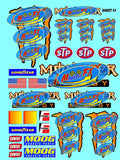 Racing Sponsor Sticker Gang Large Sheet 61-1/4-1/5-1/6th Scale White Vinyl R/C Model Decal Sticker Sheet Radio Control Lexan Body - Decorate Your R/c Cars, Boats, Trucks Other Scale Model Kit.
