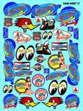 White Vinyl R/C Racing Sponsor Sticker Gang Sheet 37-1/24-1/16th Scale Model Decal Sticker Sheet Radio Control Lexan Body - Decorate Your R/c Cars, Boats, Trucks Scale Model - Peel & Stick