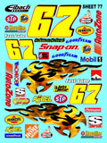 Clear Vinyl Sticker Variety Sheet 77-1/12 to 1/10th Scale R/C Model Decal Sticker Sheet Radio Control Lexan Body