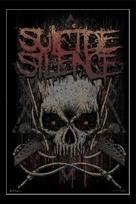 SUICIDE SILENCE - GOTHIC JOLLY RODGER POSTER 3267