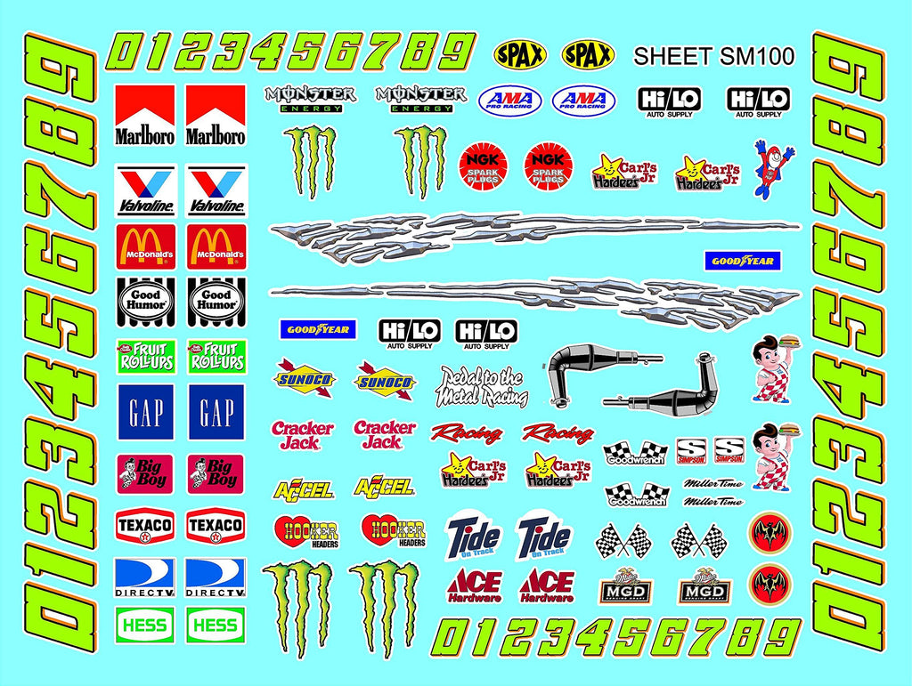 Die-Cut to Shape Sm-100 - R/c & Slot Car 1/12-1/10 Scale and Smaller Autographic Detailing Body/Shell for Lexan-Polycarbonate and monocoat