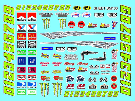 Die-Cut to Shape Sm-100 - R/c & Slot Car 1/12-1/10 Scale and Smaller Autographic Detailing Body/Shell for Lexan-Polycarbonate and monocoat