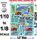 White Vinyl R/C Racing Sponsor Sticker Gang Sheet 56-1/8th � 1/10th Scale Model Decal Sticker Sheet R/C Lexan Body - Decorate Your R/c Cars, Boats, Truck Model � Die-Cut to Shape - Peel & Stick