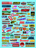 Clear Matte Vinyl Sticker Sheet 112-1/10th - 1/8th Scale Large 6.8" x 9.2"h for Cars, Trucks, Boats Anywhere You can Imagine - Easy to Apply - R/C Model Decal Radio Control Lexan Body