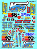 White Vinyl R/C Racing Sponsor Sticker Gang Sheet 56-1/4-1/5 � 1/6th Scale Model Decal Sticker Sheet Radio Control Lexan Body � Die-Cut to Shape - Peel & Stick � Water Slide - Antiques