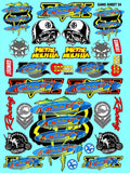 White Vinyl R/C Racing Sponsor Sticker Gang Sheet 54-1/4-1/5 � 1/6th Scale Model Decal Sticker Sheet Radio Control Lexan Body � Die-Cut to Shape - Peel & Stick � Water Slide - Wicked - Dirtbike