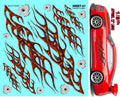Clear Sheet Twisted Flames A1 Vinyl R/C Racing Sponsor Sticker Gang Sheet-1/4-1/5-1/6th Scale Decal Sticker Radio Control Lexan Body�Die-Cut to Shape-Peel & Stick�Water Slide