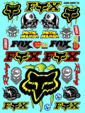 Clear Matte Finish Vinyl Fox Wicked Sheet 54 R/C Stockcar Vinyl R/C Racing Sponsor Sticker Small-1/24-1/16th Scale Model Decal Sticker Radio Control Lexan Body-Graphics for R/c Cars, Boats, Trucks Scale Model–Die-Cut