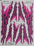 White Vinyl Gloss Pink Sheet 125 Stockcar Vinyl R/C Racing Sponsor Sticker Small-1/24-1/16th Scale Model Decal Sticker Radio Control Lexan Body-Graphics for R/c Cars, Boats, Trucks Scale Model–Die-Cut