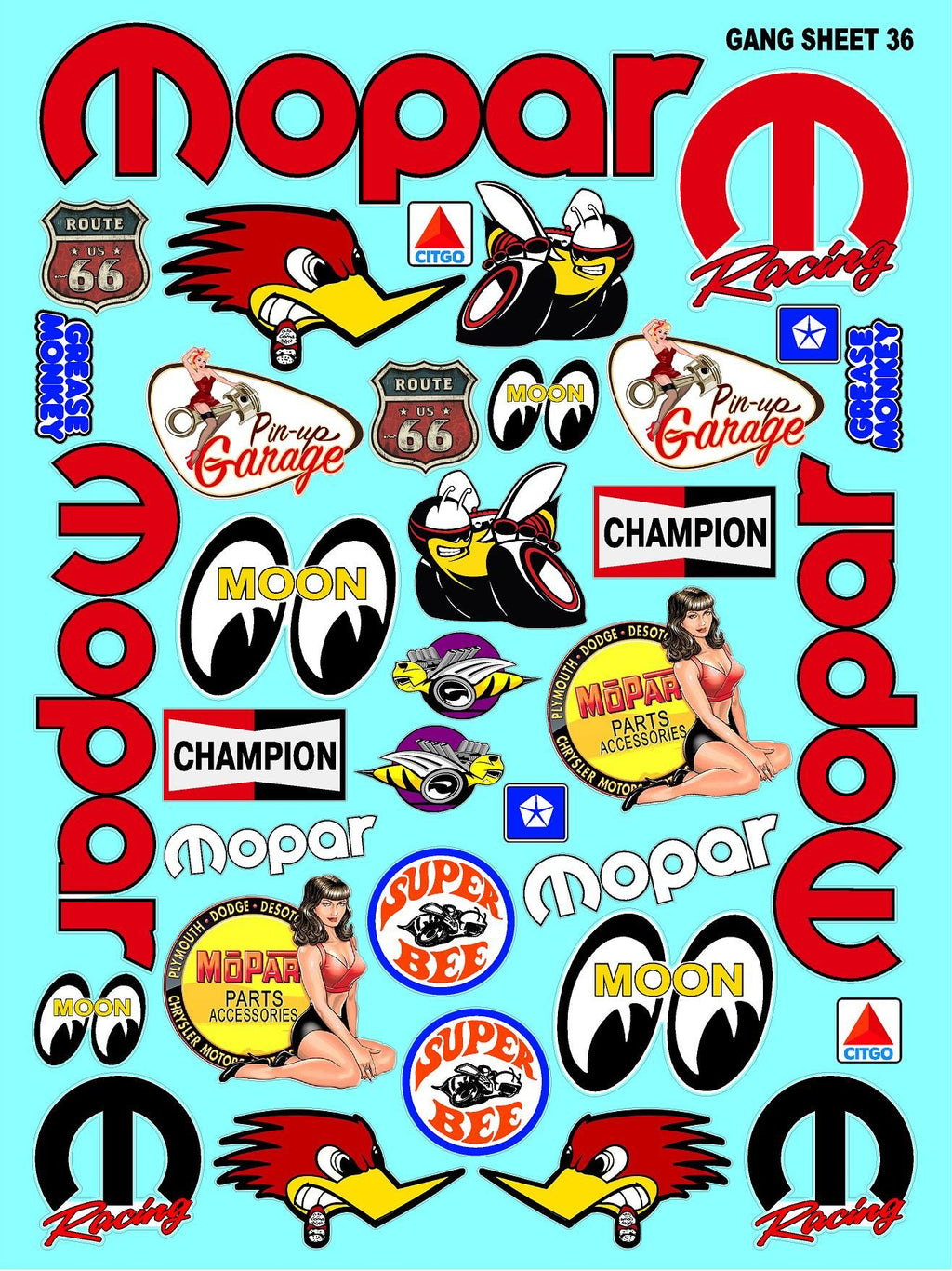 Racing Sponsor Sticker Gang Sheet 36-1/16-1/12-1/10th Scale White Vinyl R/C Model Decal Sticker Sheet Radio Control Lexan Body - Decorate Your R/c Cars, Boats, Trucks Other Scale Model Kit