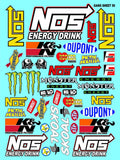 White Vinyl Gloss NOS Sheet 56 Stockcar Vinyl R/C Racing Sponsor Sticker Small-1/24-1/16th Scale Model Decal Sticker Radio Control Lexan Body-Graphics for R/c Cars, Boats, Trucks Scale Model–Die-Cut