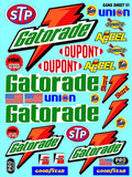 White Vinyl Gloss Gatorade Sheet 51 Stockcar Vinyl R/C Racing Sponsor Sticker Small-1/24-1/16th Scale Model Decal Sticker Radio Control Lexan Body-Graphics for R/c Cars, Boats, Trucks Scale Model–Die-Cut