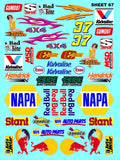White Vinyl Gloss Grave Digger Sheet 68 Stockcar Vinyl R/C Racing Sponsor Sticker Small-1/24-1/16th Scale Model Decal Sticker Radio Control Lexan Body-Graphics for R/c Cars, Boats, Trucks Scale Model–Die-Cut