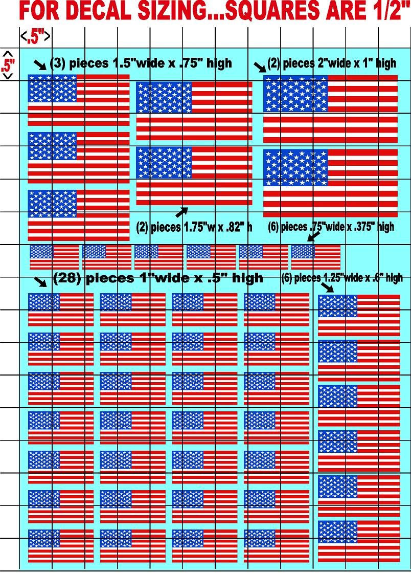 Clear Matte Vinyl Flags- 1/16-1/12-1/10th Scale R/C Model Decal Sticker Sheet Radio Control Lexan Body