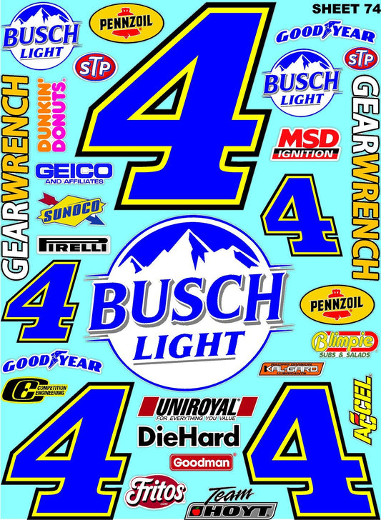 Racing Sponsor Sticker Gang Sheet 74-1/16-1/12-1/10th Scale White Vinyl R/C Model Decal Sticker Sheet Radio Control Lexan Body - Decorate Your R/c Cars, Boats, Trucks Other Scale Model Kit