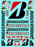 Racing Sponsor Sticker Gang Sheet 46-1/16-1/12-1/10th Scale White Vinyl R/C Model Decal Sticker Sheet Radio Control Lexan Body - Decorate Your R/c Cars, Boats, Trucks Other Scale Model Kit