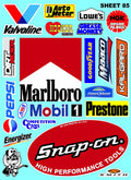 Clear Matte Finish Vinyl Sheet 85 R/C Stockcar Vinyl R/C Racing Sponsor Sticker Small-1/24-1/16th Scale Model Decal Sticker Radio Control Lexan Body-Graphics for R/c Cars, Boats, Trucks Scale Model–Die-Cut