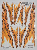 White Vinyl Gloss Orange Sheet 125 Stockcar Vinyl R/C Racing Sponsor Sticker Small-1/24-1/16th Scale Model Decal Sticker Radio Control Lexan Body-Graphics for R/c Cars, Boats, Trucks Scale Model–Die-Cut