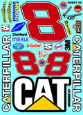 Racing Sponsor Sticker Gang Sheet 92-1/16-1/12-1/10th Scale White Vinyl R/C Model Decal Sticker Sheet Radio Control Lexan Body - Decorate Your R/c Cars, Boats, Trucks Other Scale Model Kit