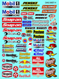 White Vinyl Gloss Sheet 41 Stockcar Vinyl R/C Racing Sponsor Sticker Small-1/24-1/16th Scale Model Decal Sticker Radio Control Lexan Body-Graphics for R/c Cars, Boats, Trucks Scale Model–Die-Cut