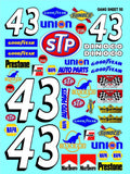 Clear Matte Finish Vinyl Petty Sheet 50 R/C Stockcar Vinyl R/C Racing Sponsor Sticker Small-1/24-1/16th Scale Model Decal Sticker Radio Control Lexan Body-Graphics for R/c Cars, Boats, Trucks Scale Model–Die-Cut